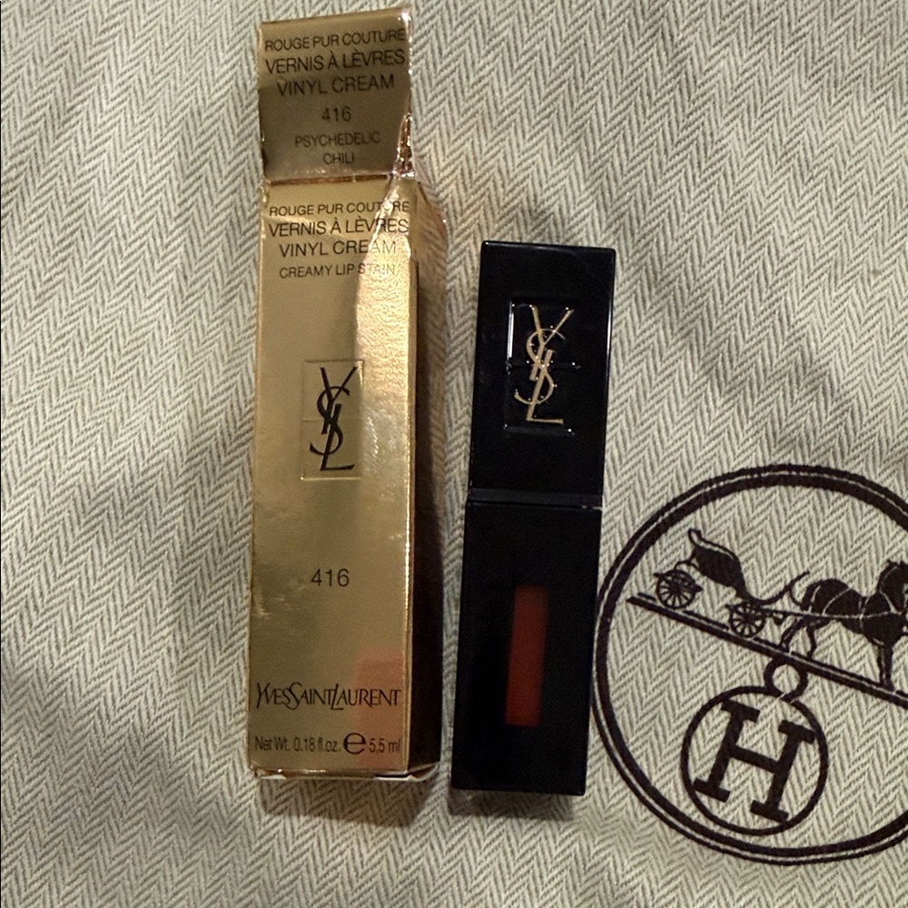 Yves Saint Laurent Glossy Cream Lip Stain in Deep Red